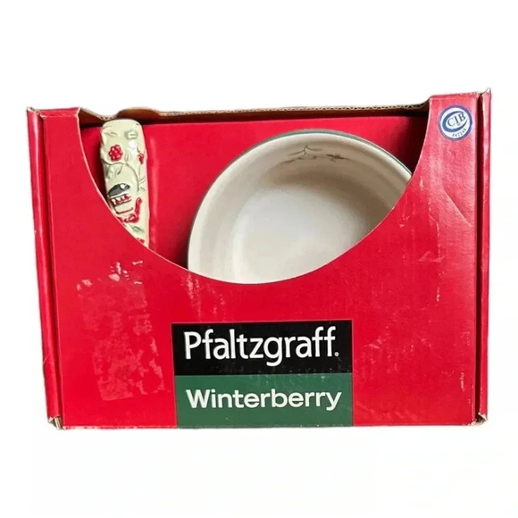 PFALTZGRAFF Winterberry Stoneware DIP MIX SET  12 oz Ramekin w/ 5" Spreader NIB - Picture 3 of 4